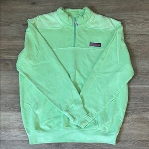 Vineyard Vines Light Green Zip-Up Sweater